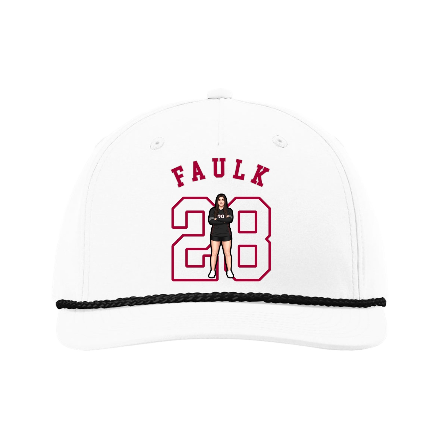 Five-Panel Classic Rope Cap — Shirsey Arch in White