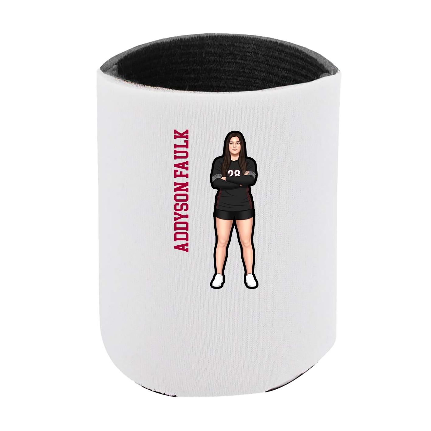 Can Holder — Name Vertical in White