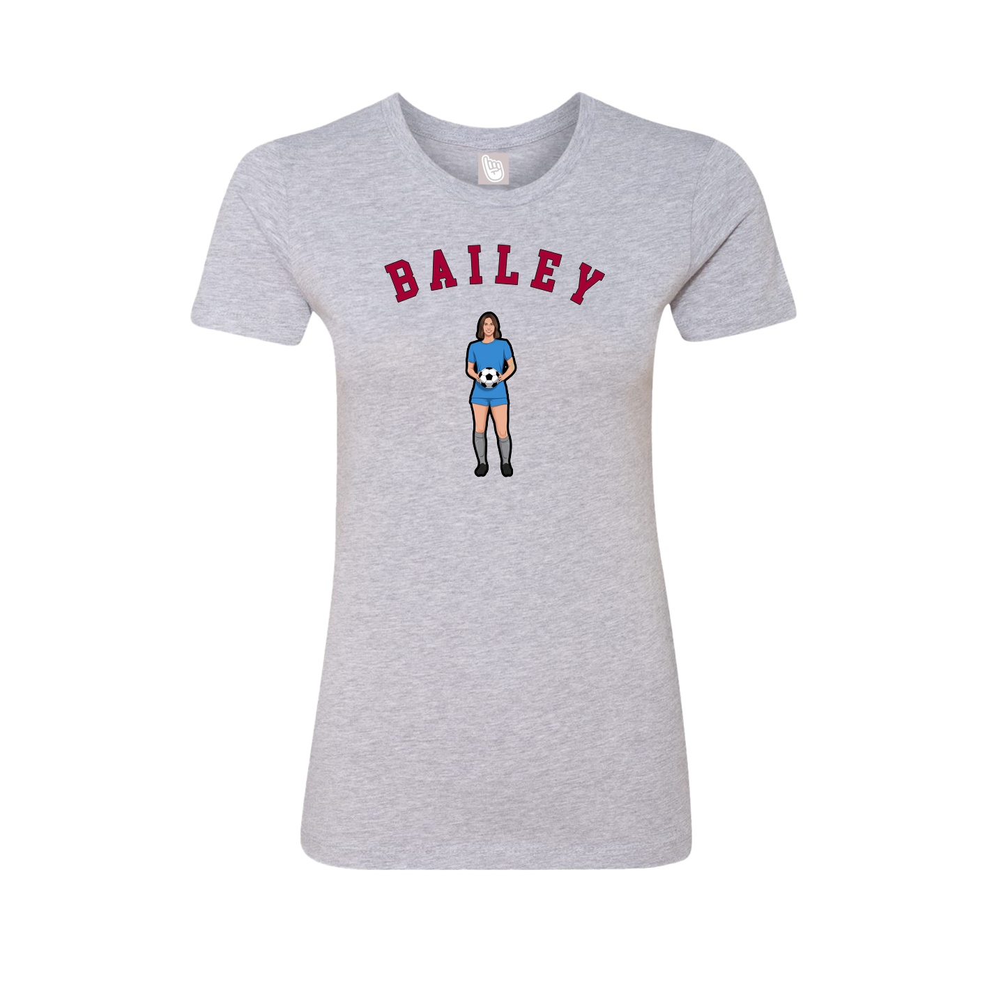 Fitted Women's Tee — Shirsey Arch in Grey