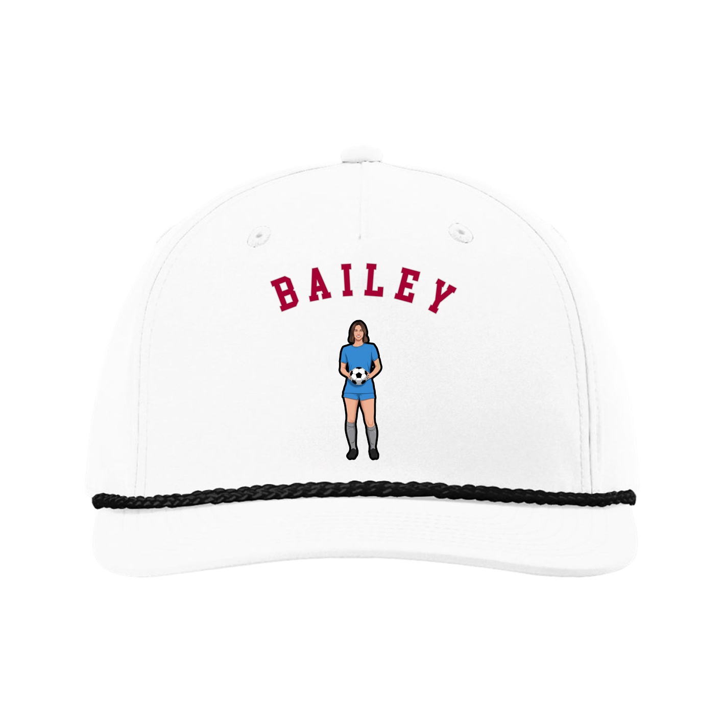 Five-Panel Classic Rope Cap — Shirsey Arch in White