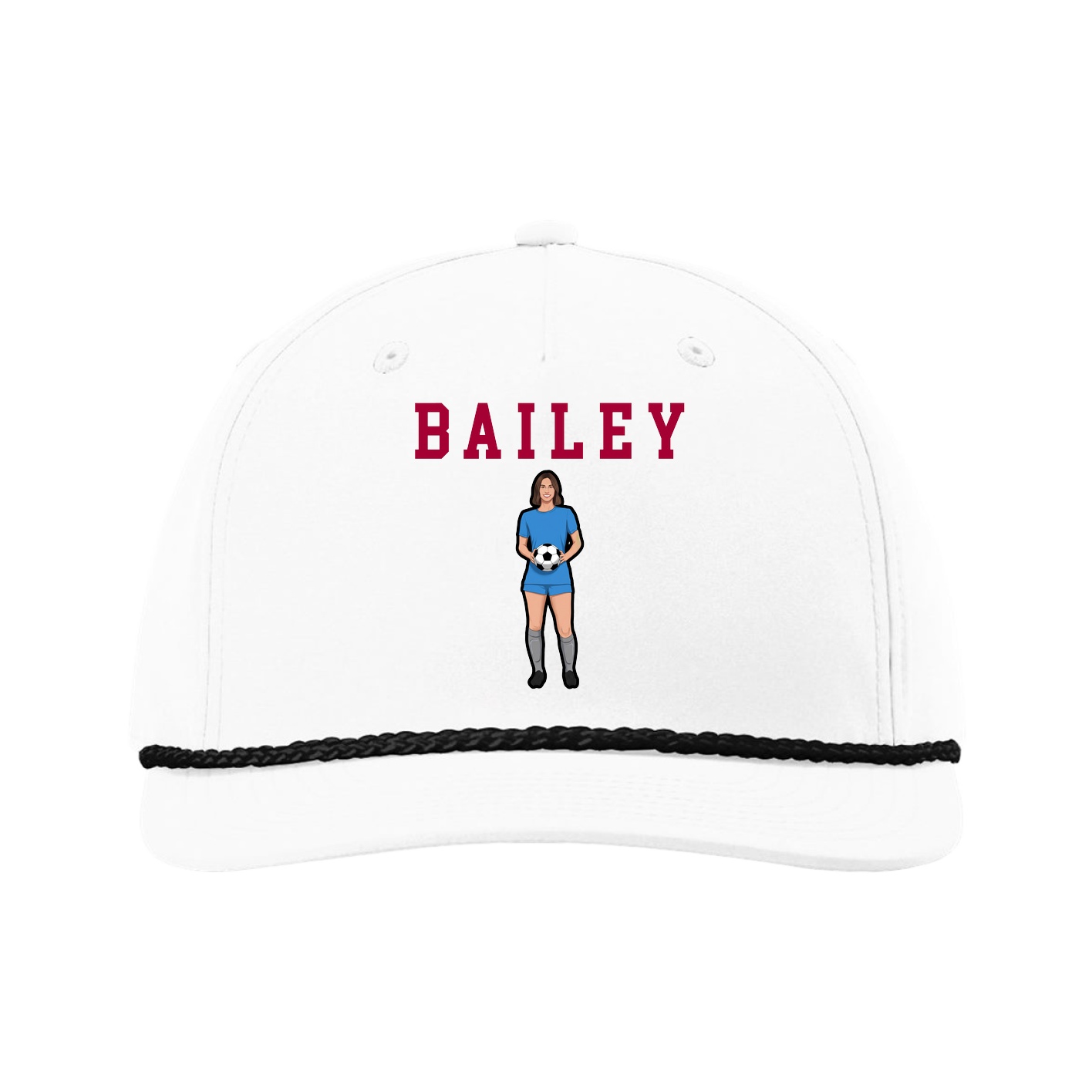 Five-Panel Classic Rope Cap — Shirsey in White