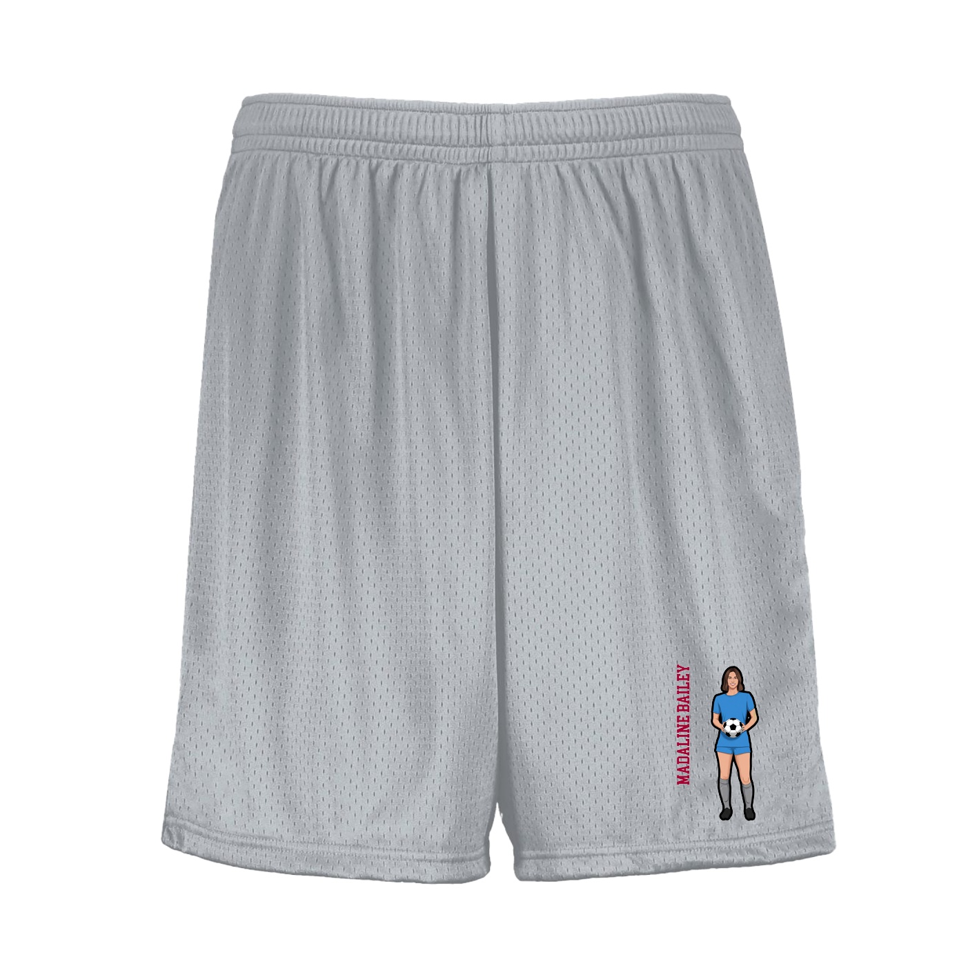 Shorts — Name Vertical in Silver