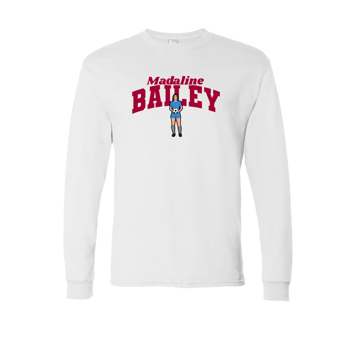 Long Sleeve Tee — Signature Arch in White