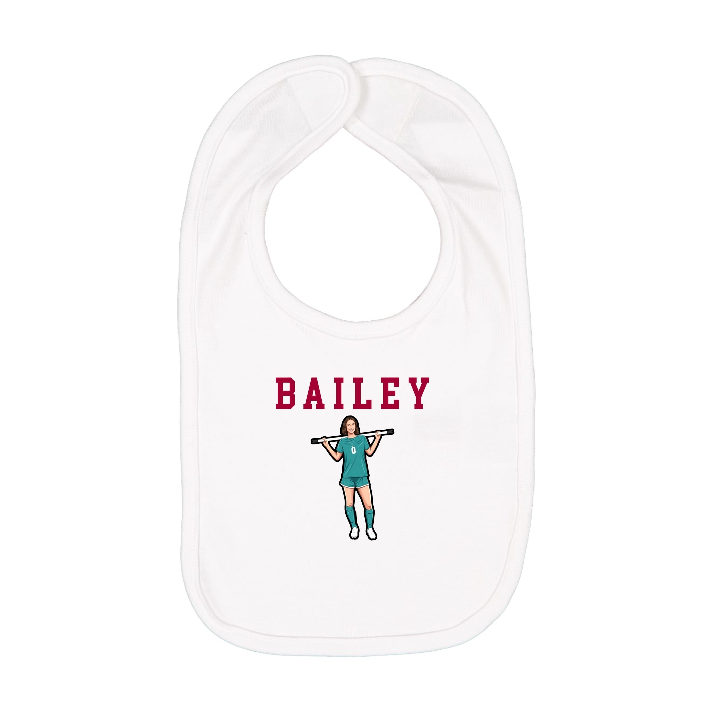 Infant Bib — Shirsey in White