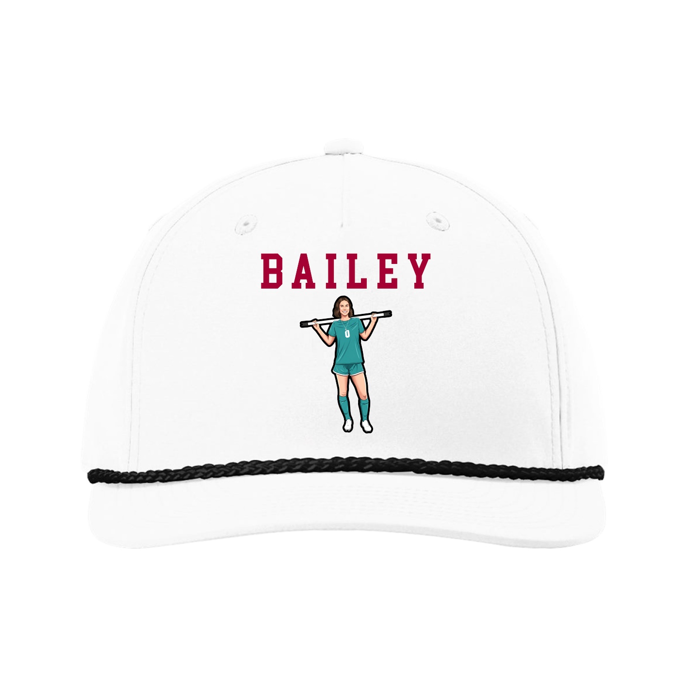 Five-Panel Classic Rope Cap — Shirsey in White