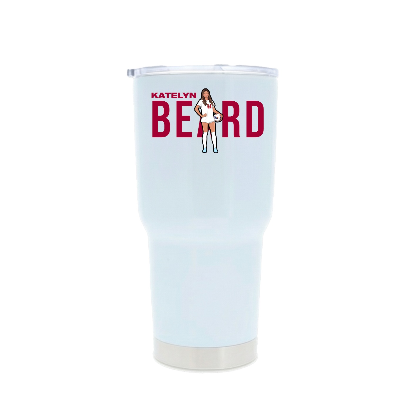 30oz Stainless Steel Tumbler — Player Name in White