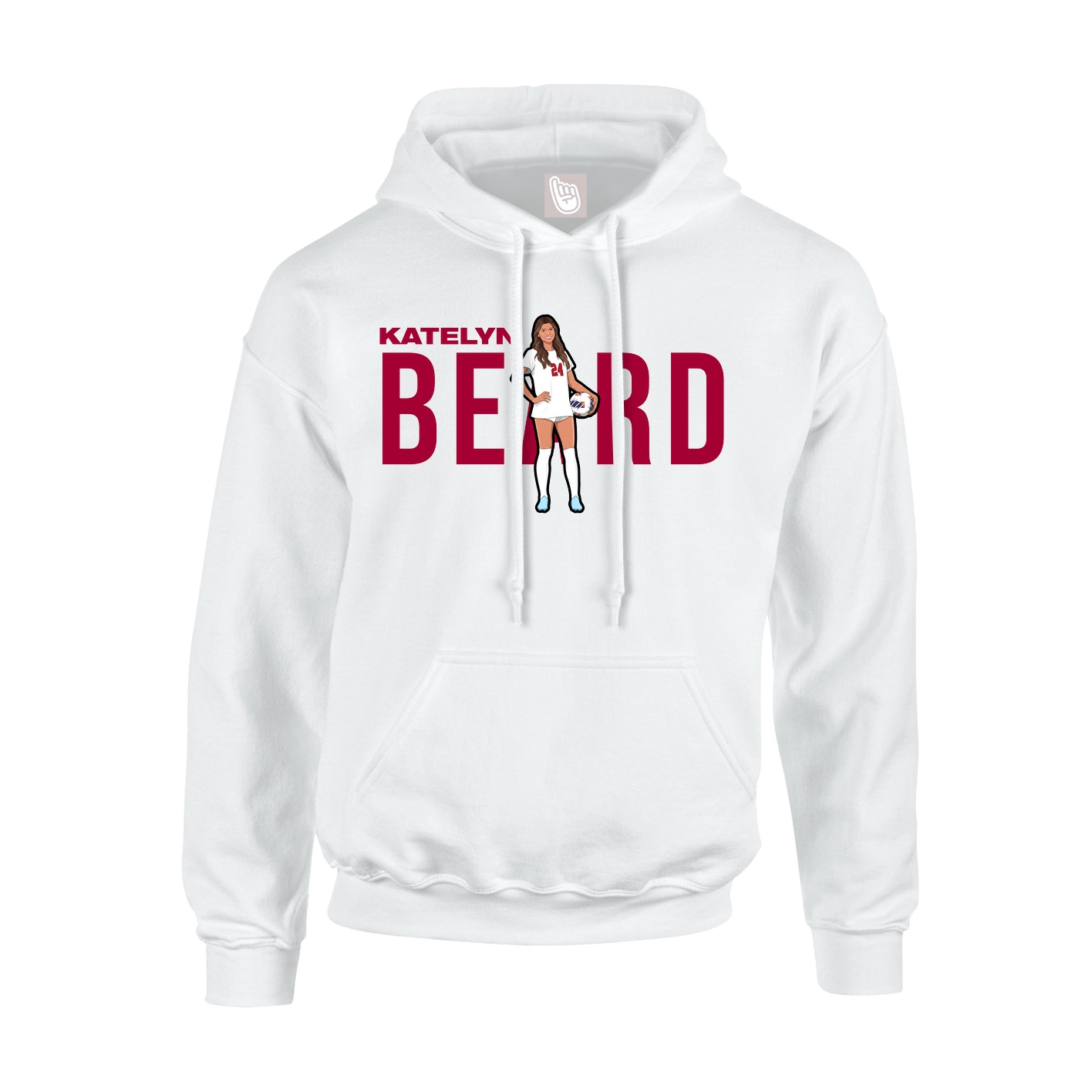 Youth Hoodie — Player Name in White