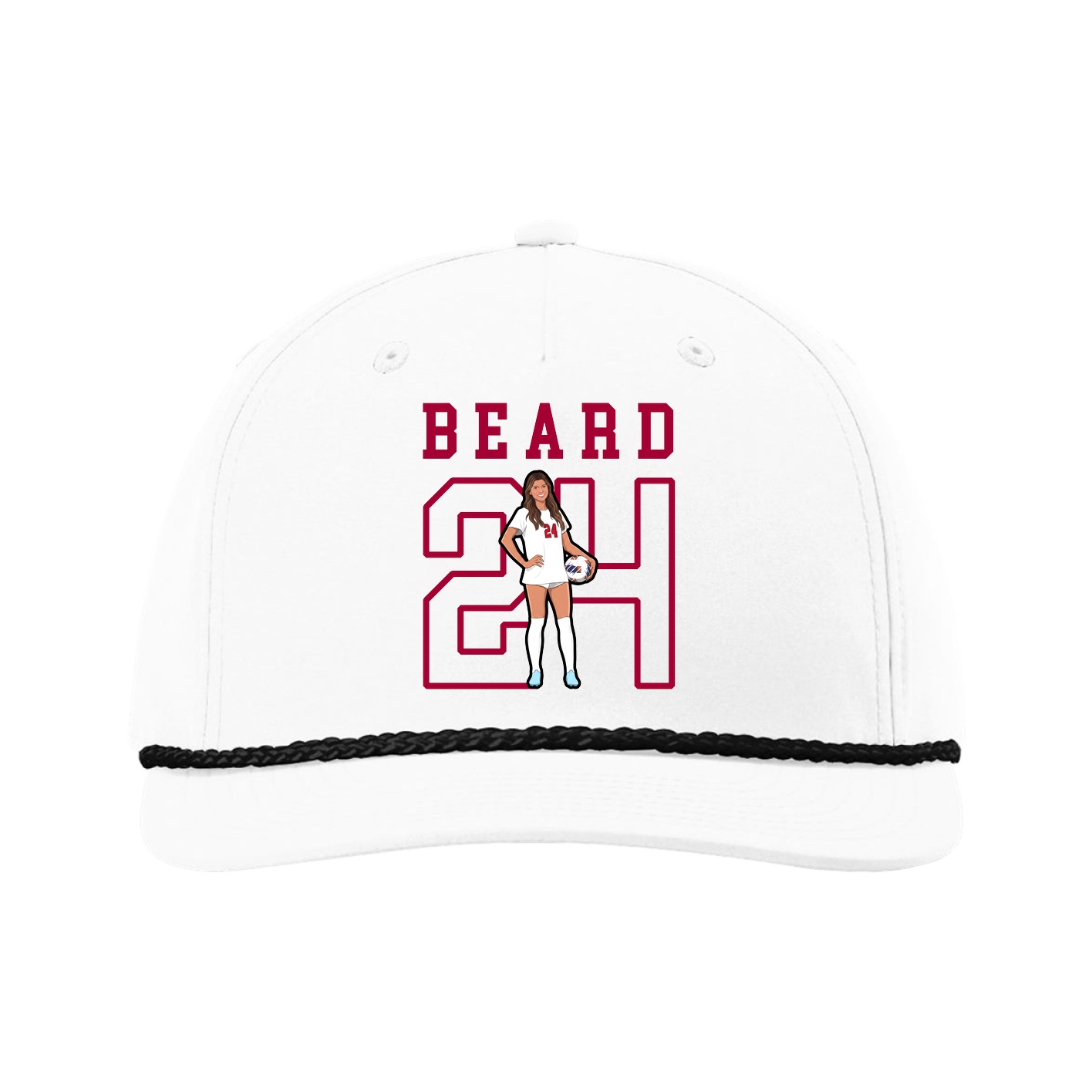 Five-Panel Classic Rope Cap — Shirsey in White