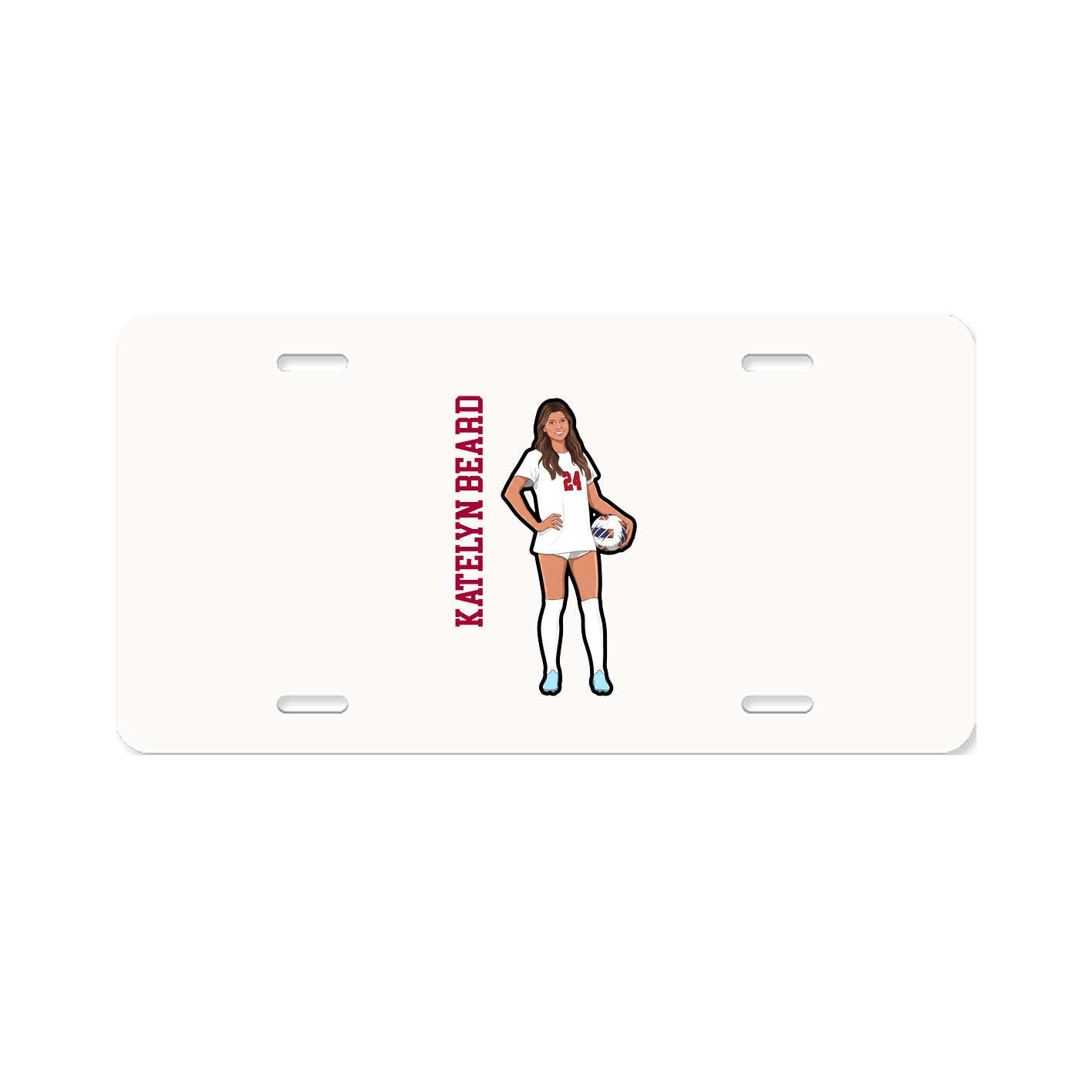 License Plate — Name Vertical in Classic
