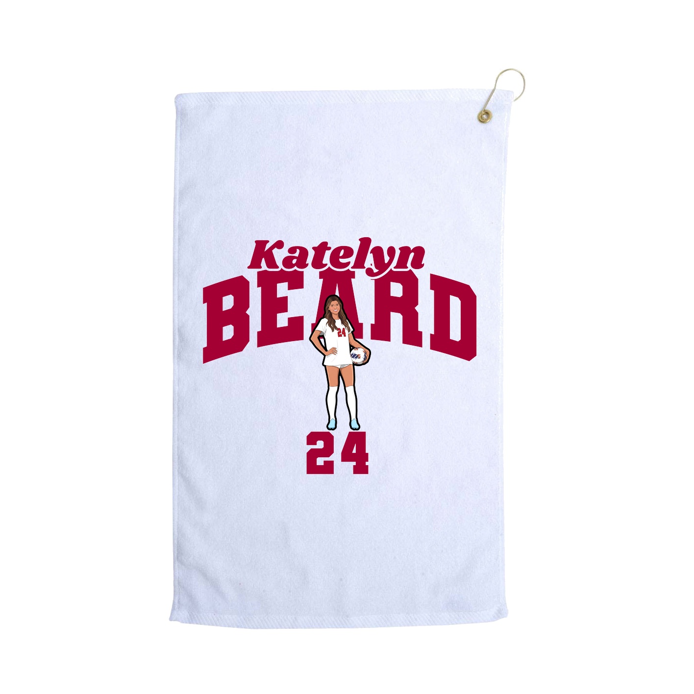 Golf Towel — Signature Arch in White