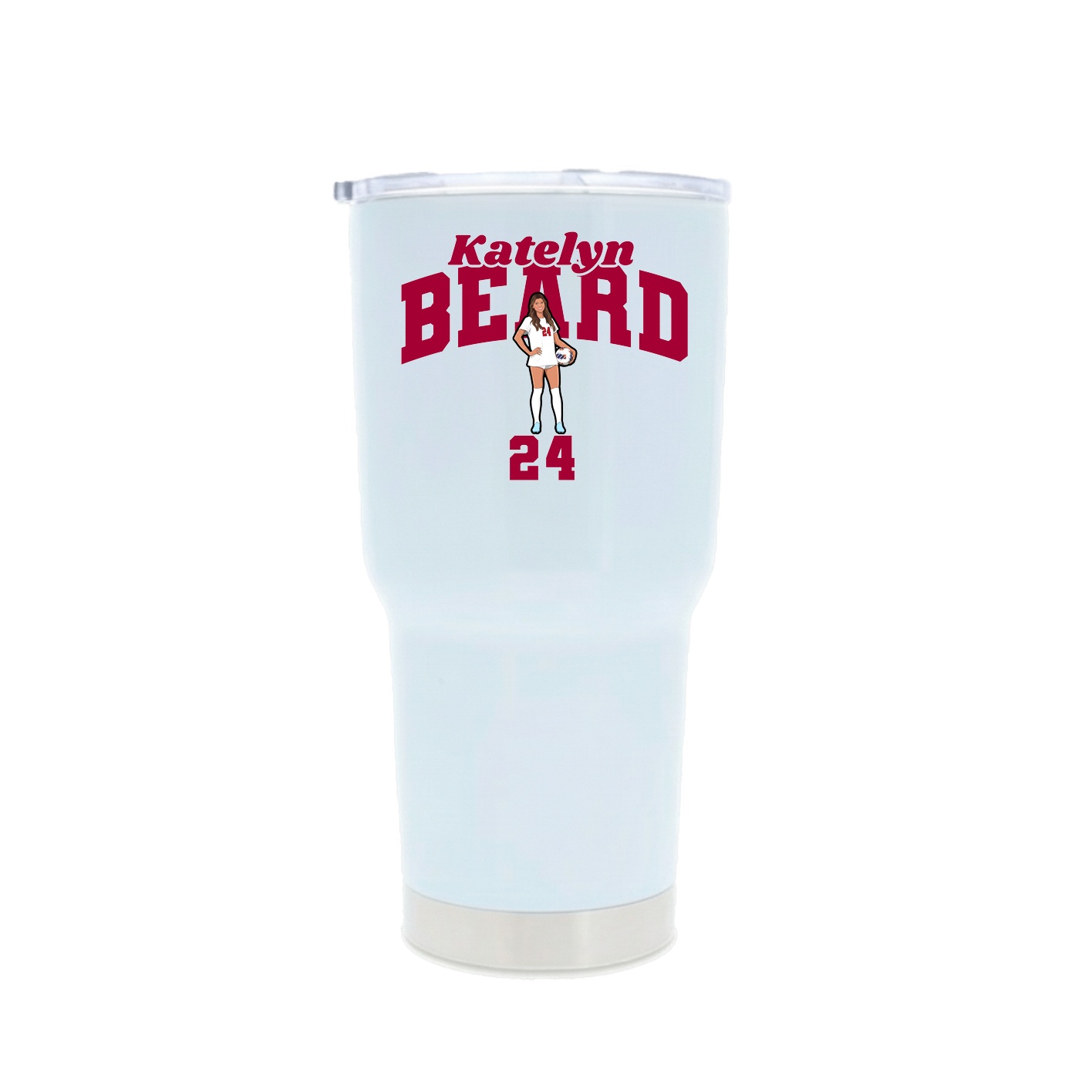 30oz Stainless Steel Tumbler — Signature Arch in White