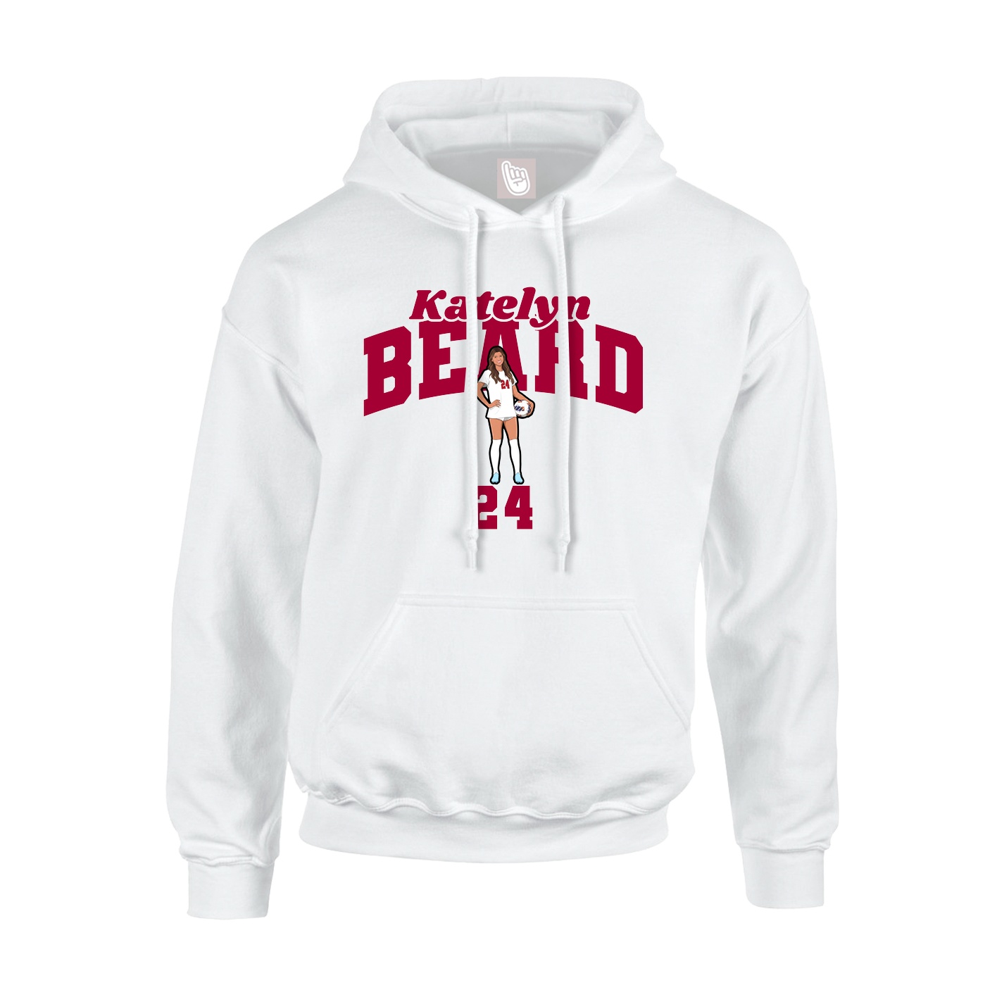 Hoodie — Signature Arch in White