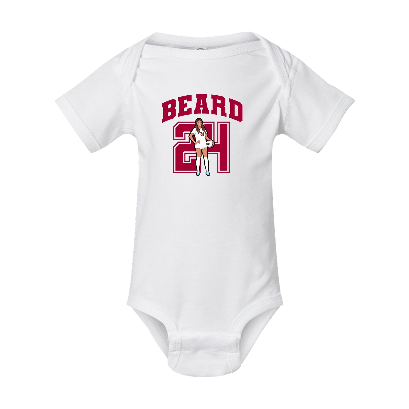 Baby Onesie — Number in White
