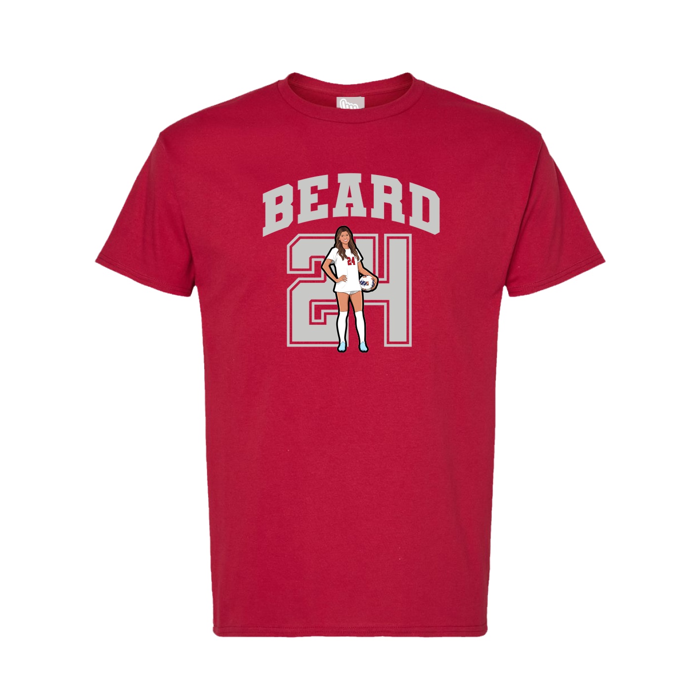 Tee — Number in Crimson