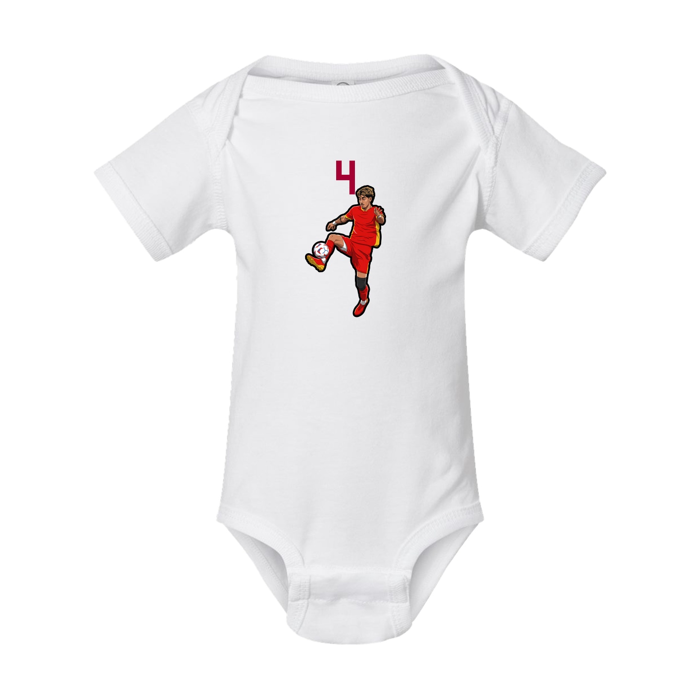 Baby Onesie — Number Top in White