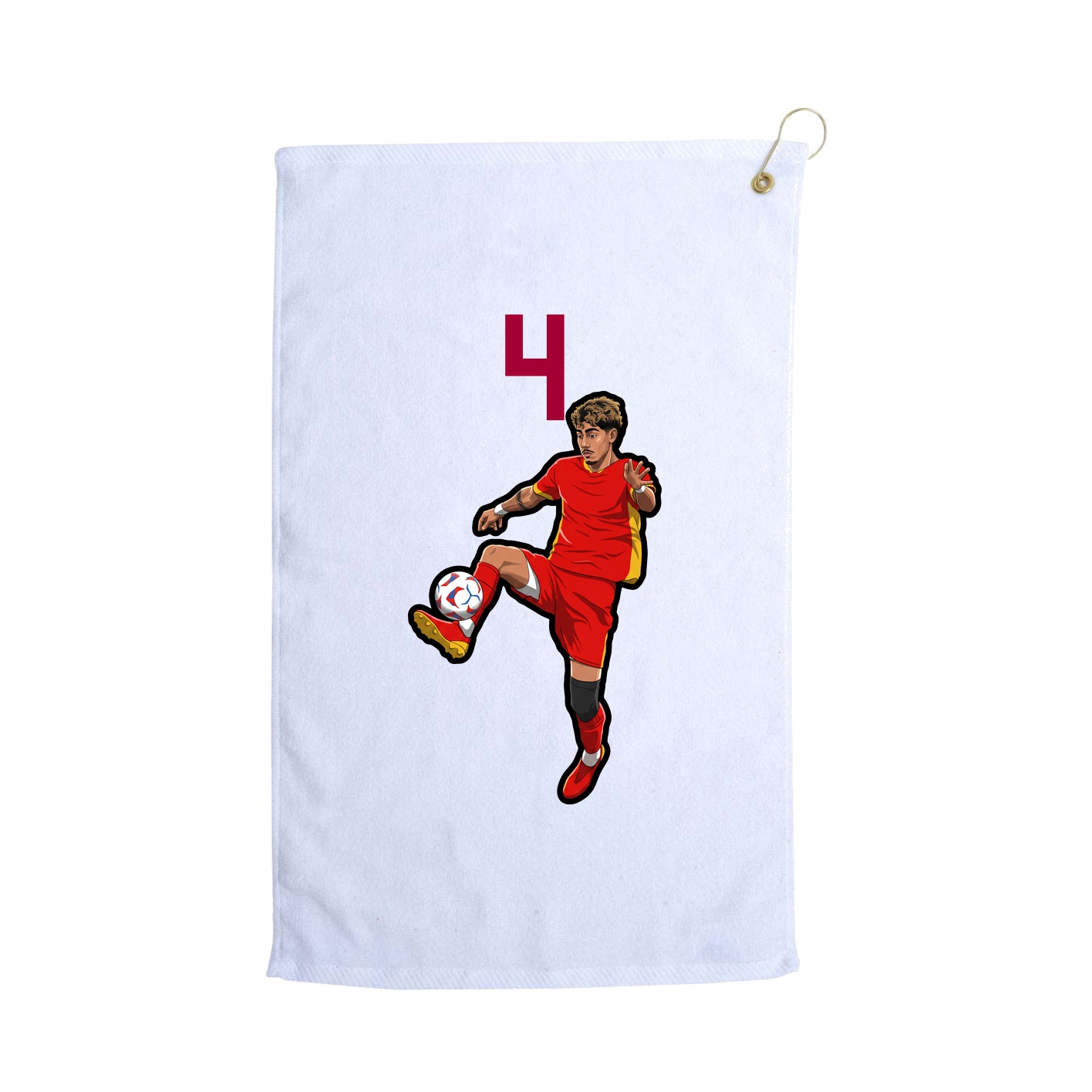Golf Towel — Number Top in White