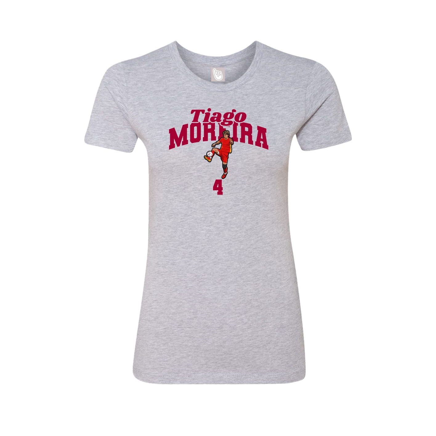 Fitted Women's Tee — Signature Arch in Grey