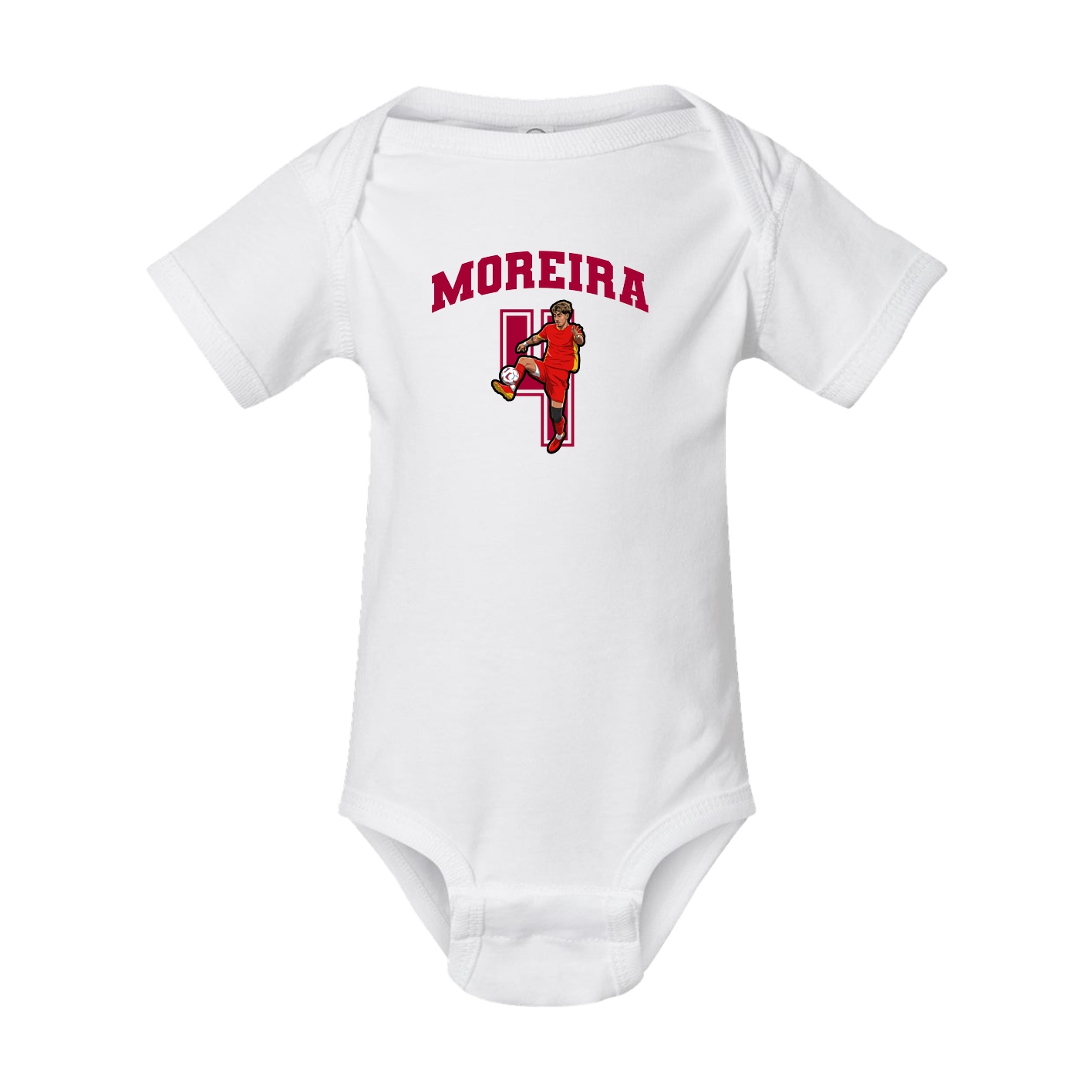 Baby Onesie — Number in White