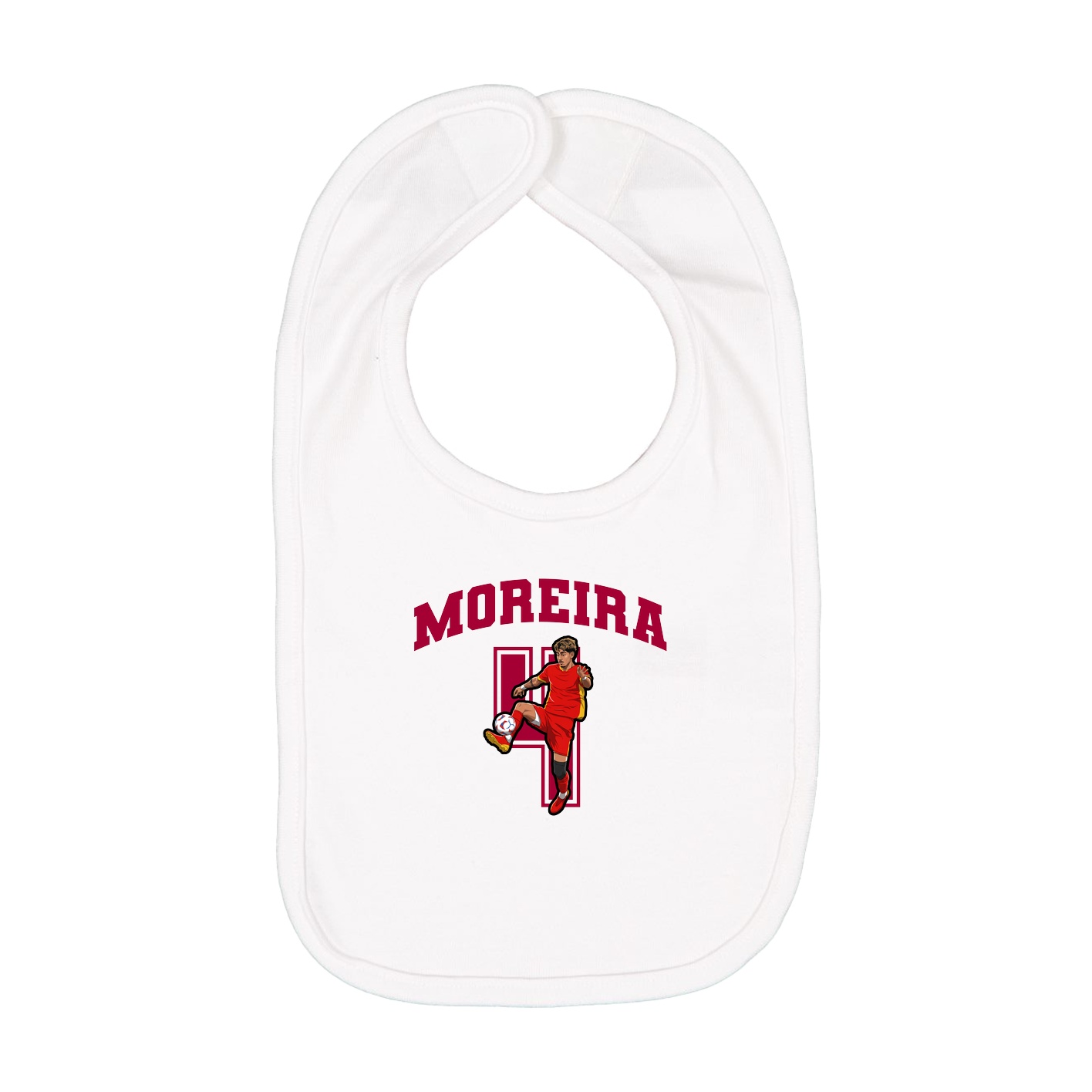 Infant Bib — Number in White