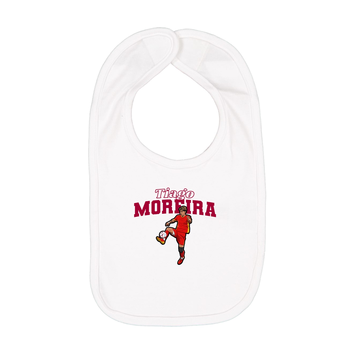 Infant Bib — Name Arch in White