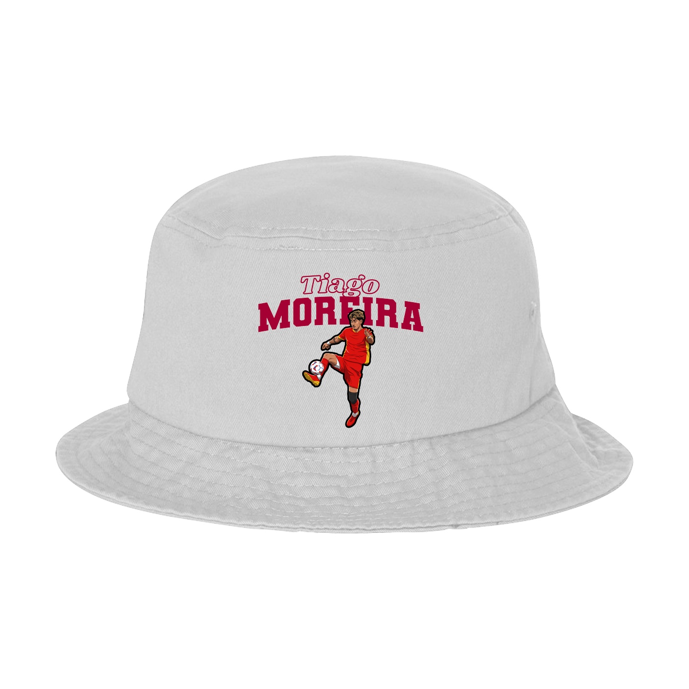 Bucket Cap — Name Arch in White