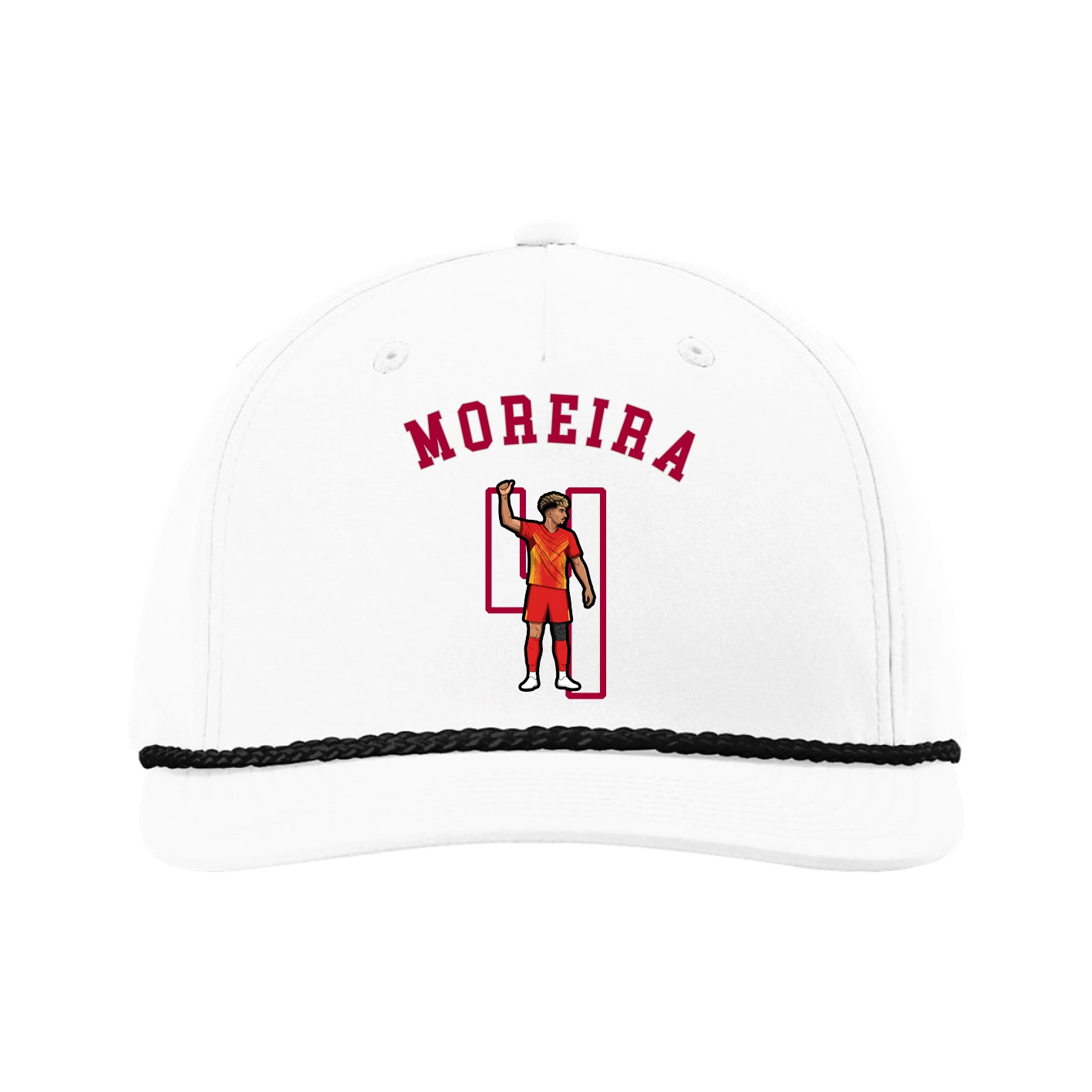 Five-Panel Classic Rope Cap — Shirsey Arch in White