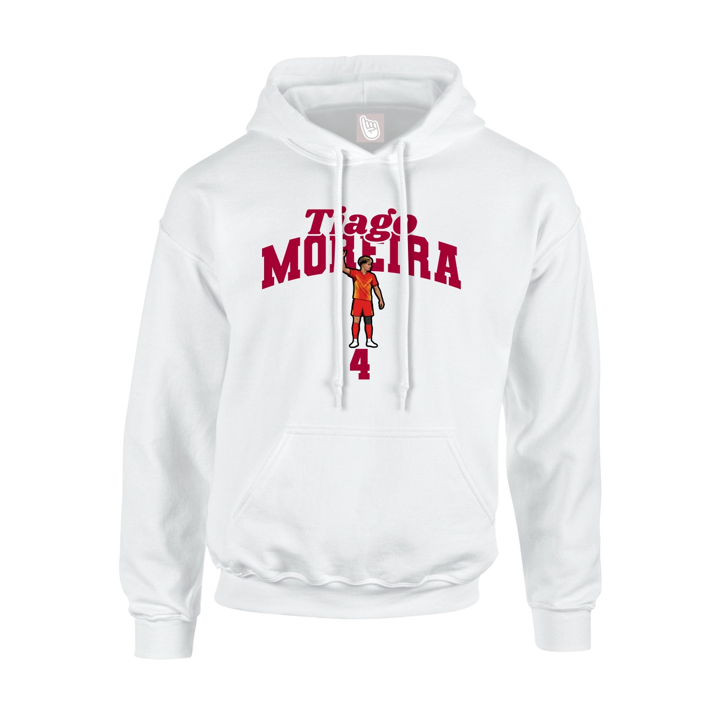 Youth Hoodie — Signature Arch in White