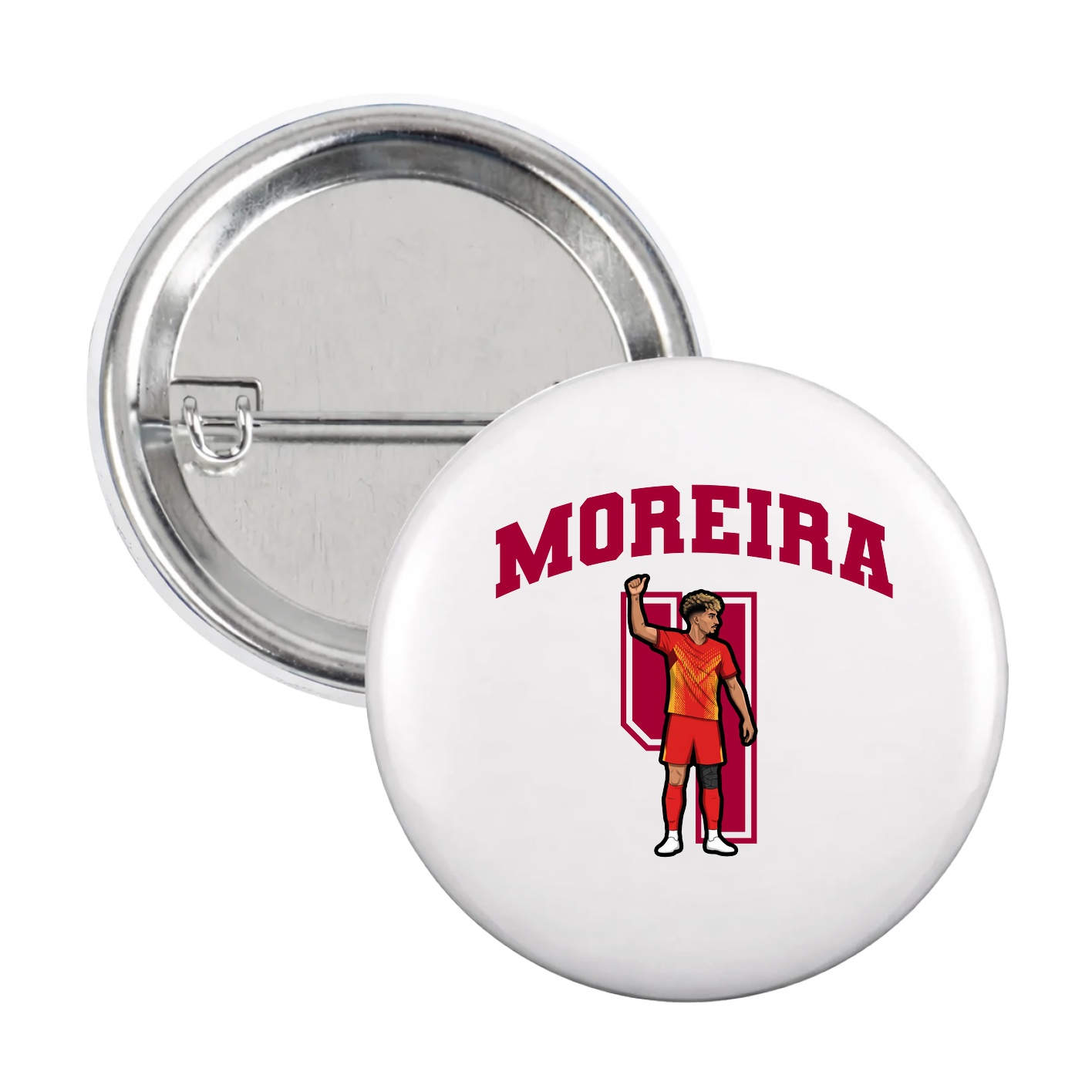Game Day Button — Number in White