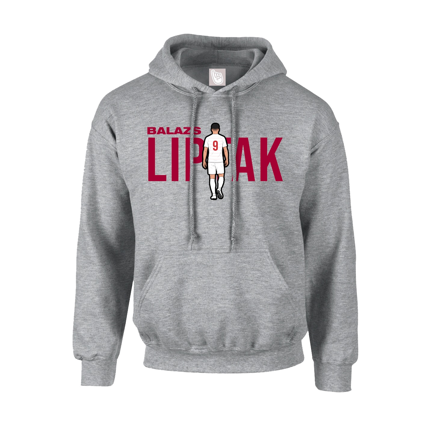 Youth Hoodie — Player Name in Grey