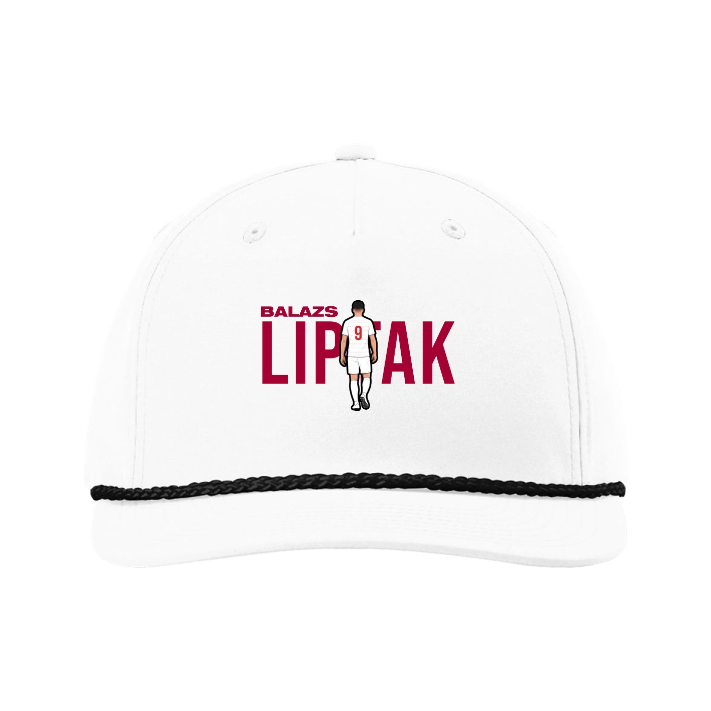 Five-Panel Classic Rope Cap — Player Name in White