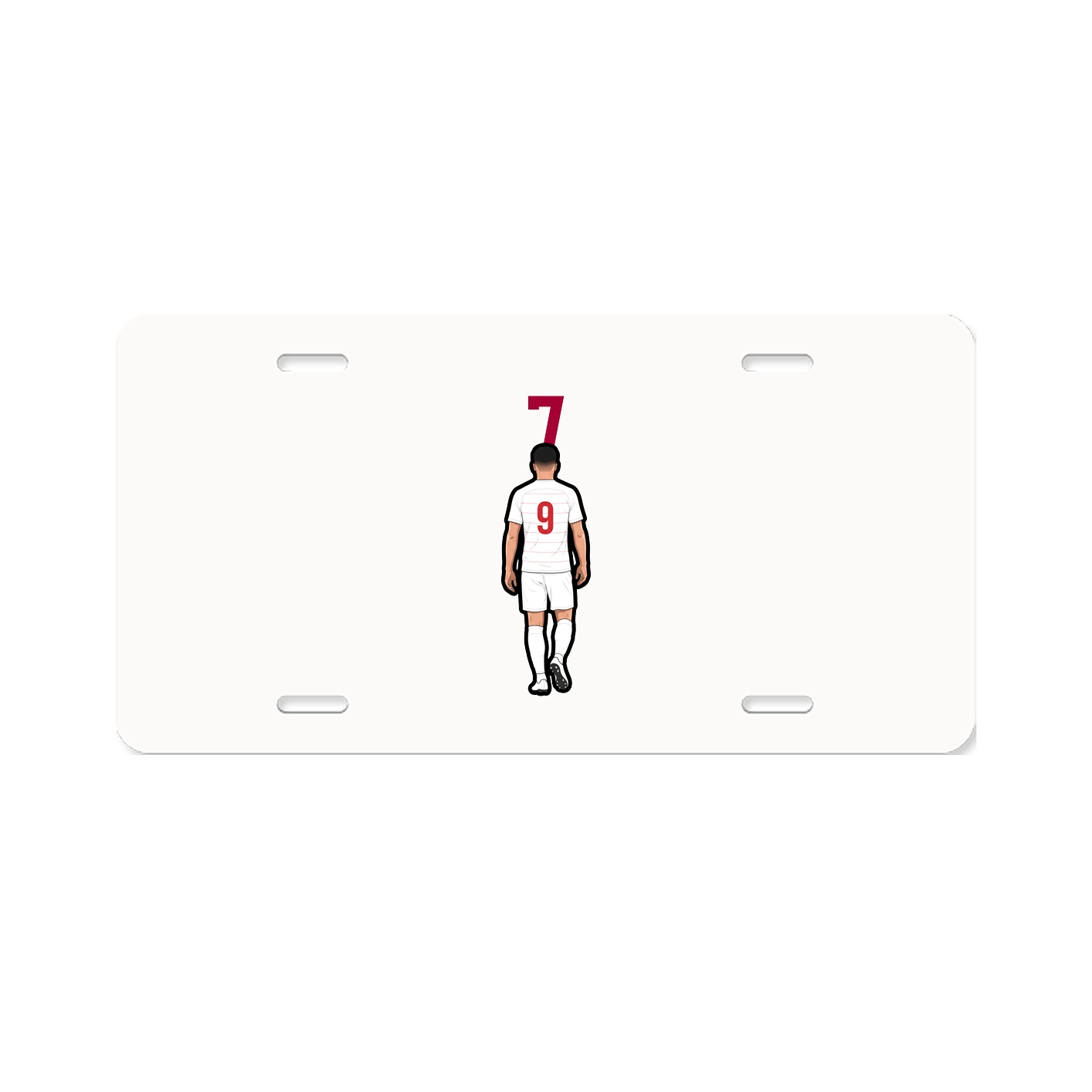 License Plate — Number Top in Classic