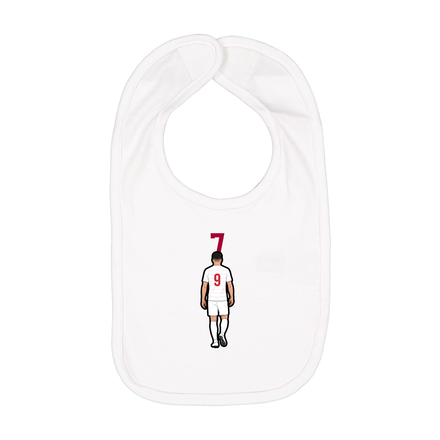 Infant Bib — Number Top in White