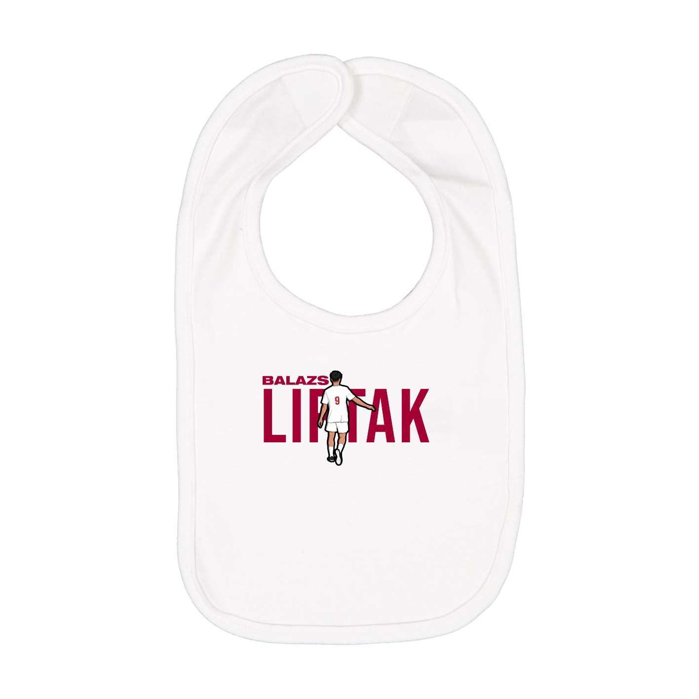 Infant Bib — Player Name in White
