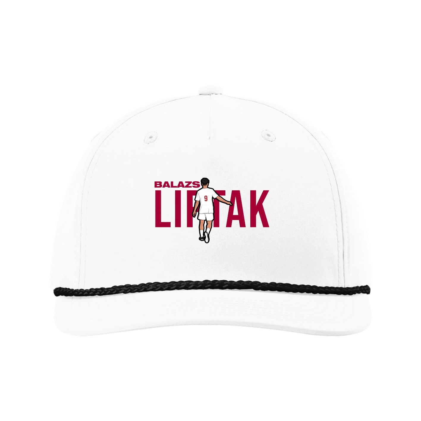Five-Panel Classic Rope Cap — Player Name in White