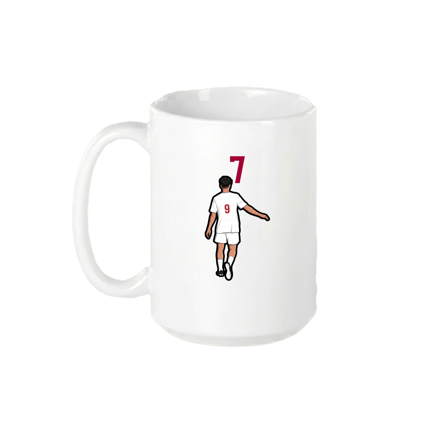 15oz Coffee Mug — Number Top in White