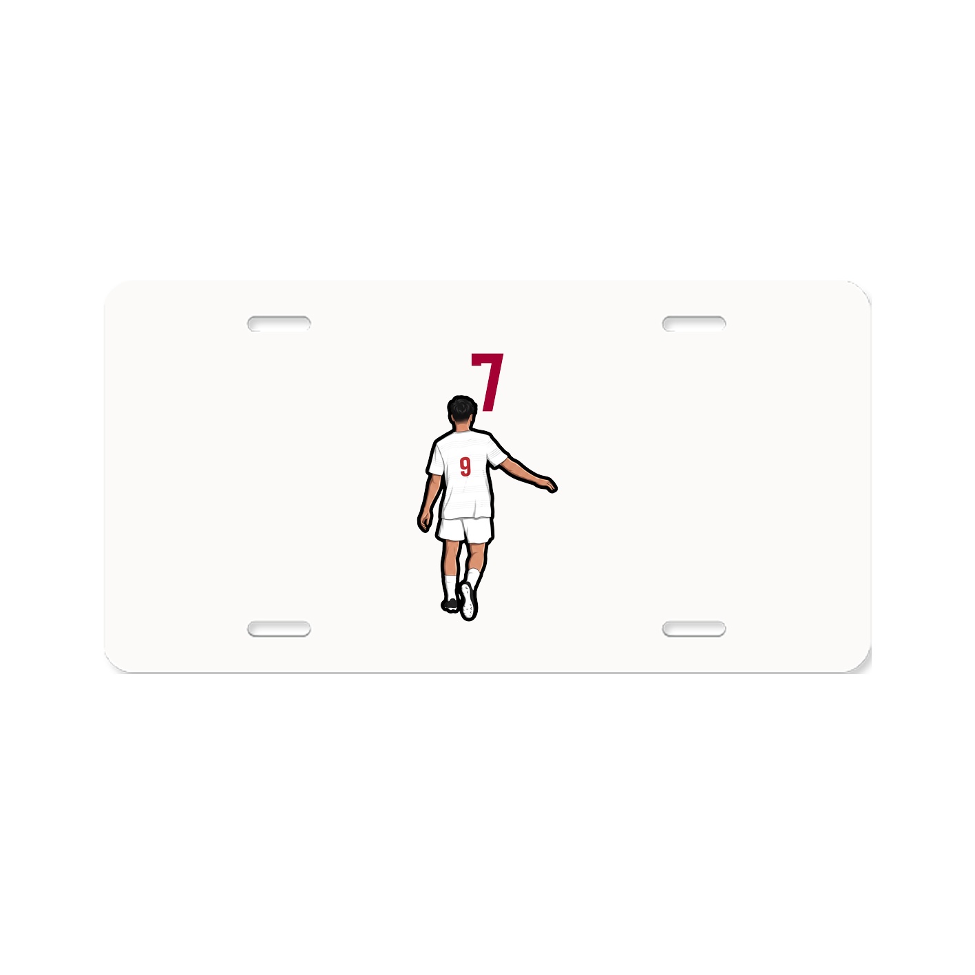 License Plate — Number Top in Classic