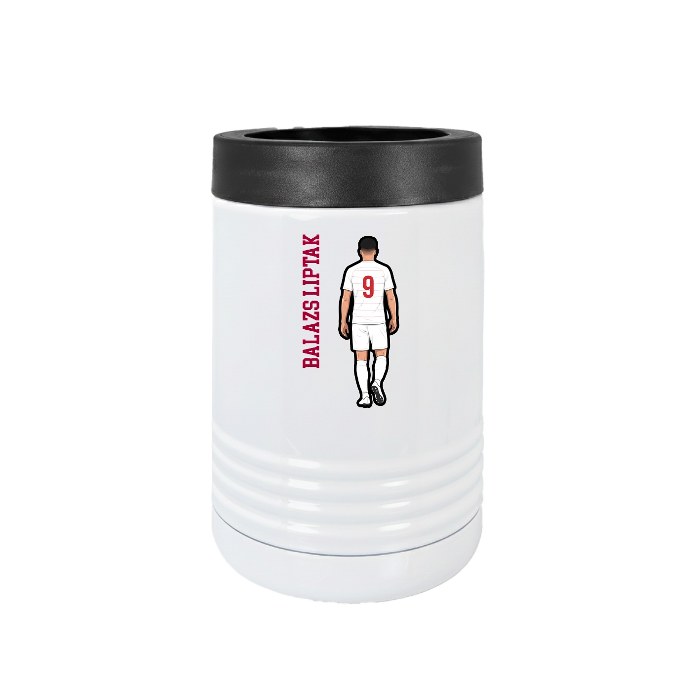 Beverage Holder — Name Vertical in White