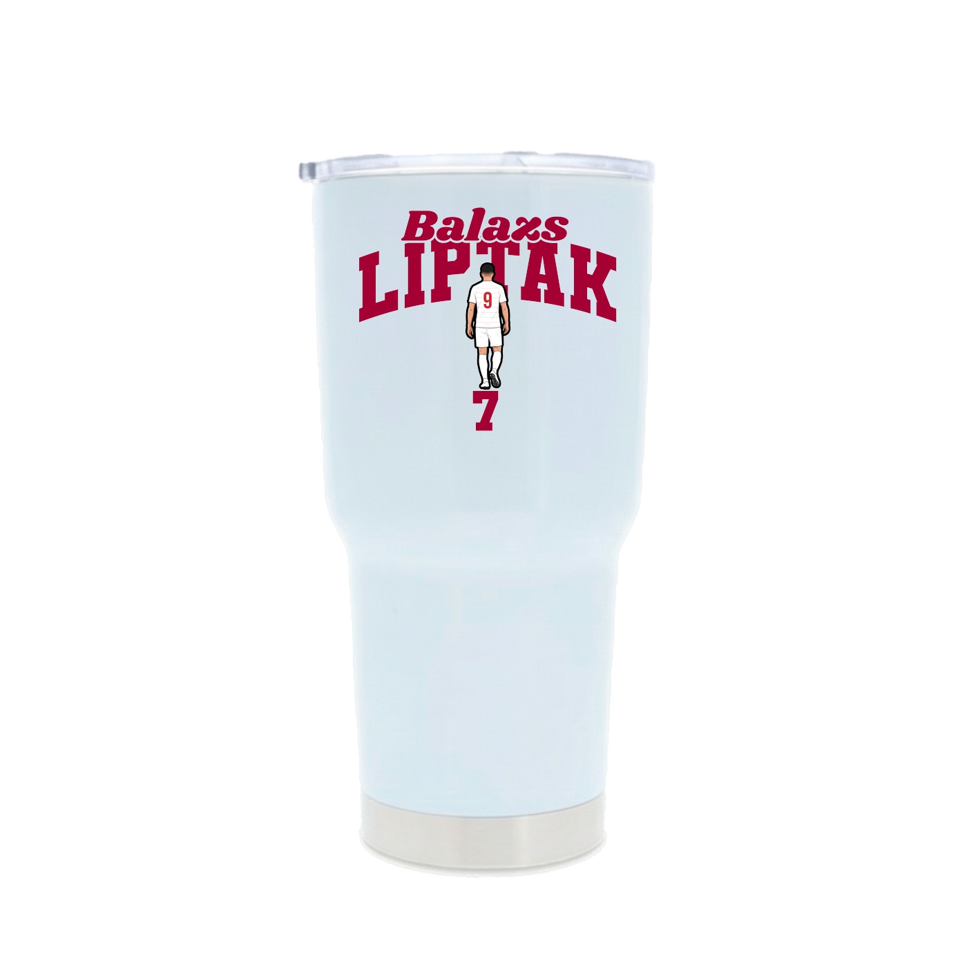 30oz Stainless Steel Tumbler — Signature Arch in White