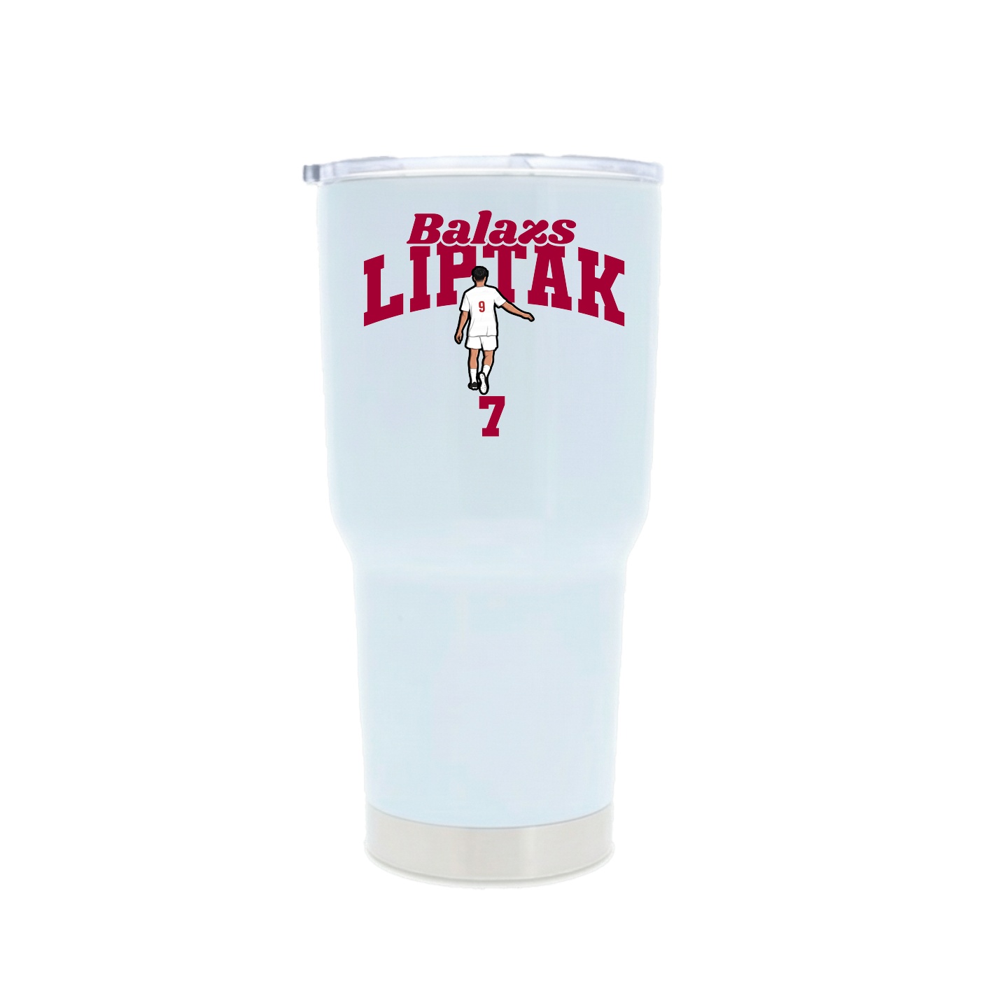 30oz Stainless Steel Tumbler — Signature Arch in White