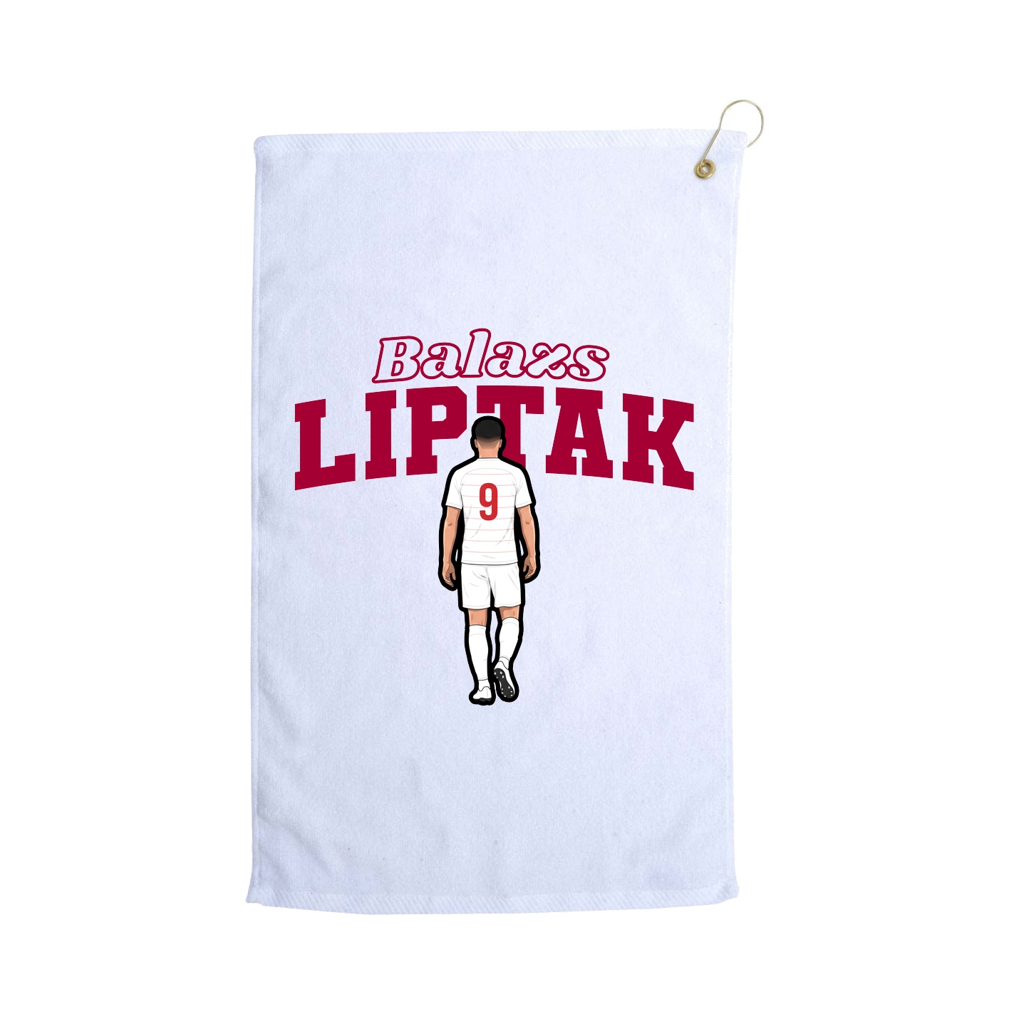 Golf Towel — Name Arch in White