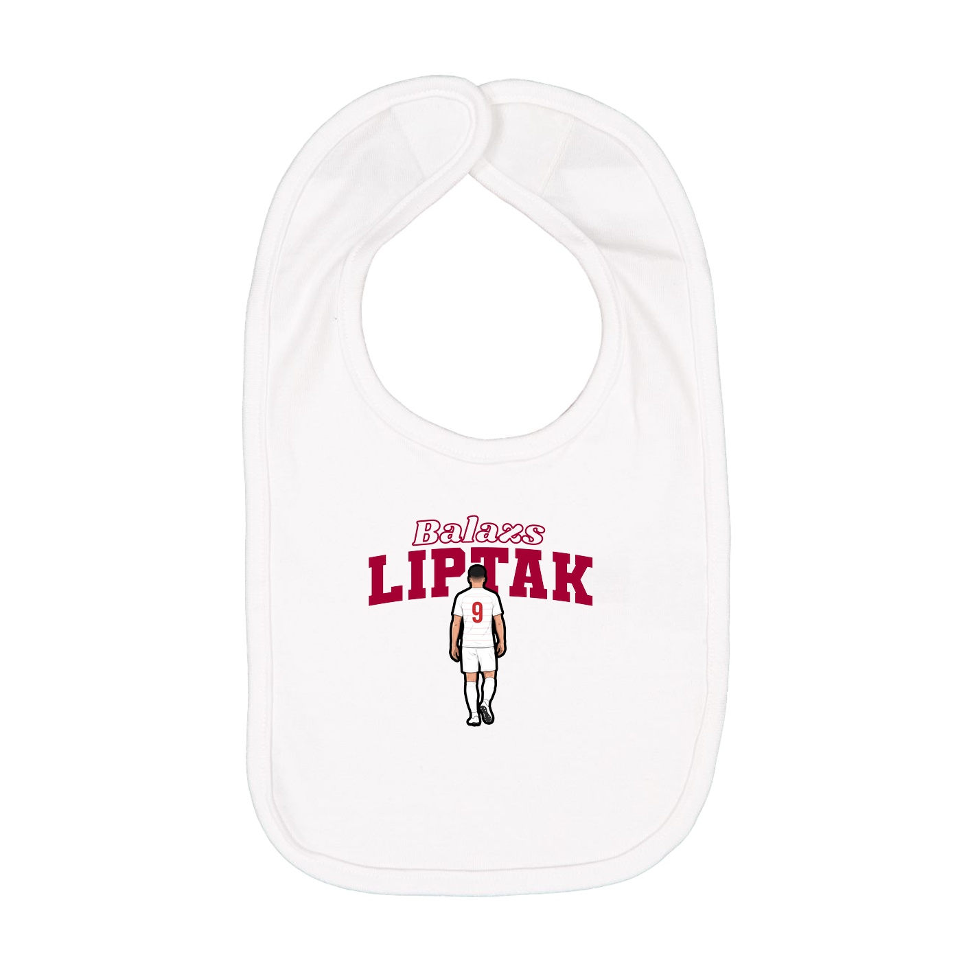 Infant Bib — Name Arch in White