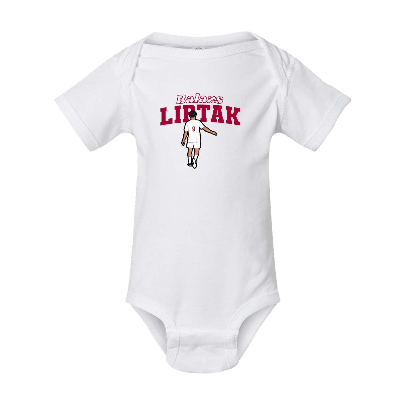 Baby Onesie — Name Arch in White