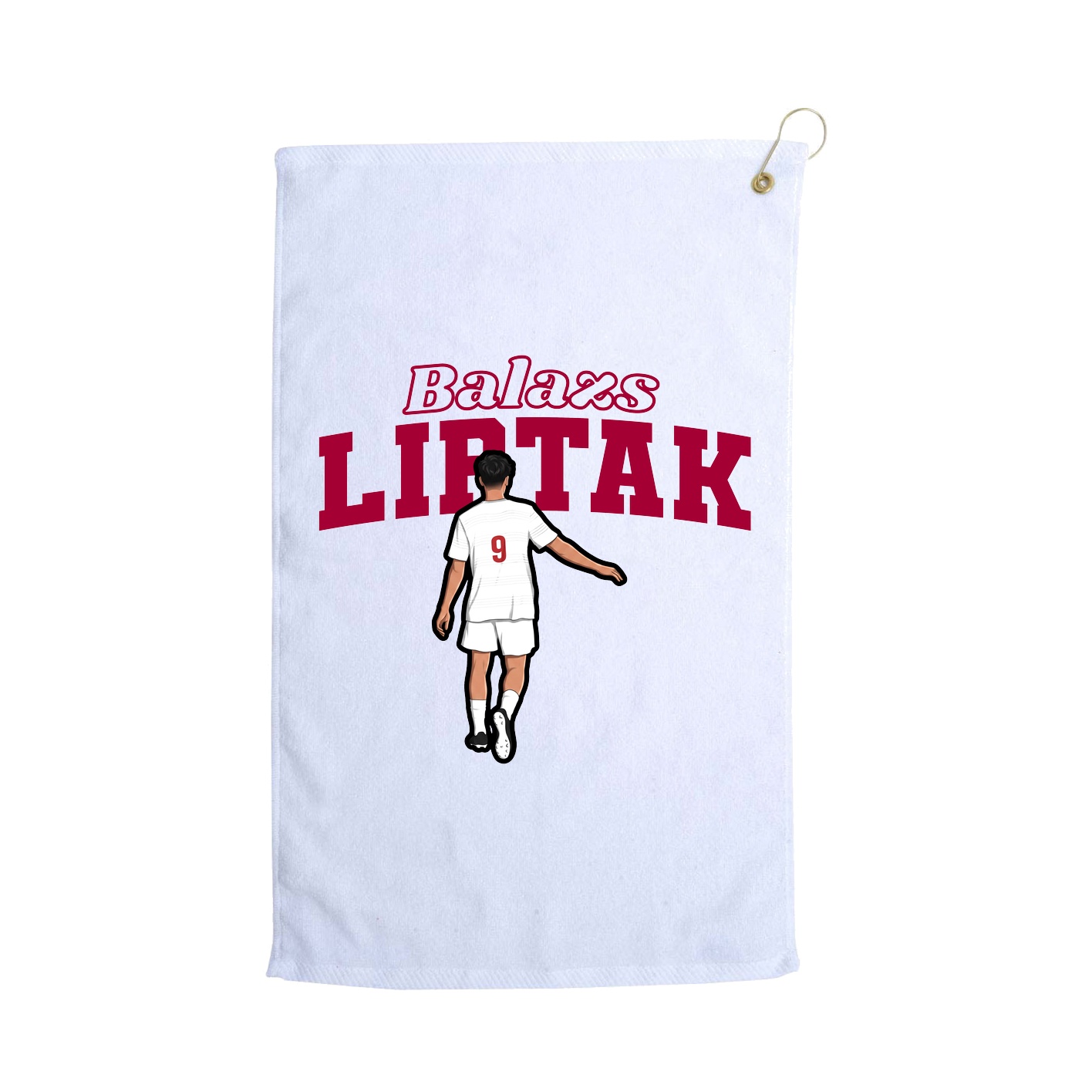 Golf Towel — Name Arch in White