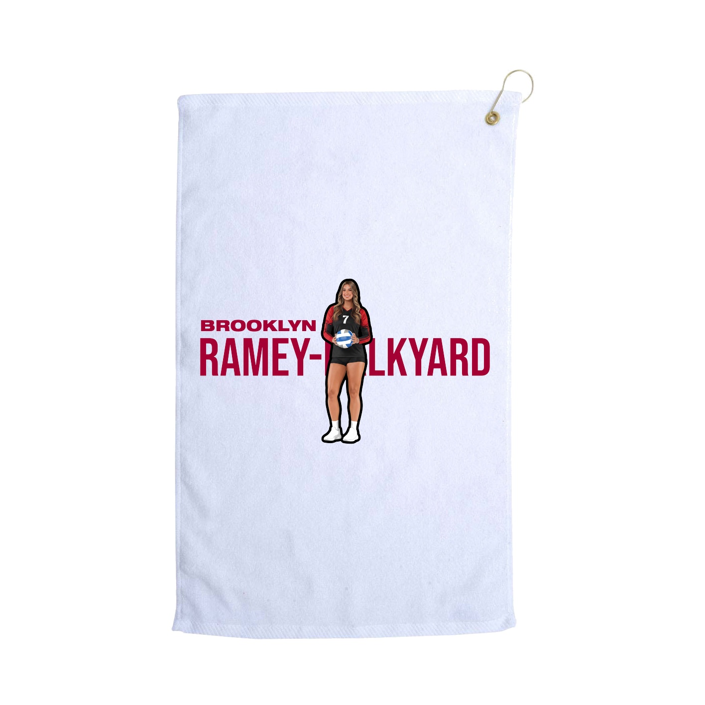 Golf Towel — Player Name in White