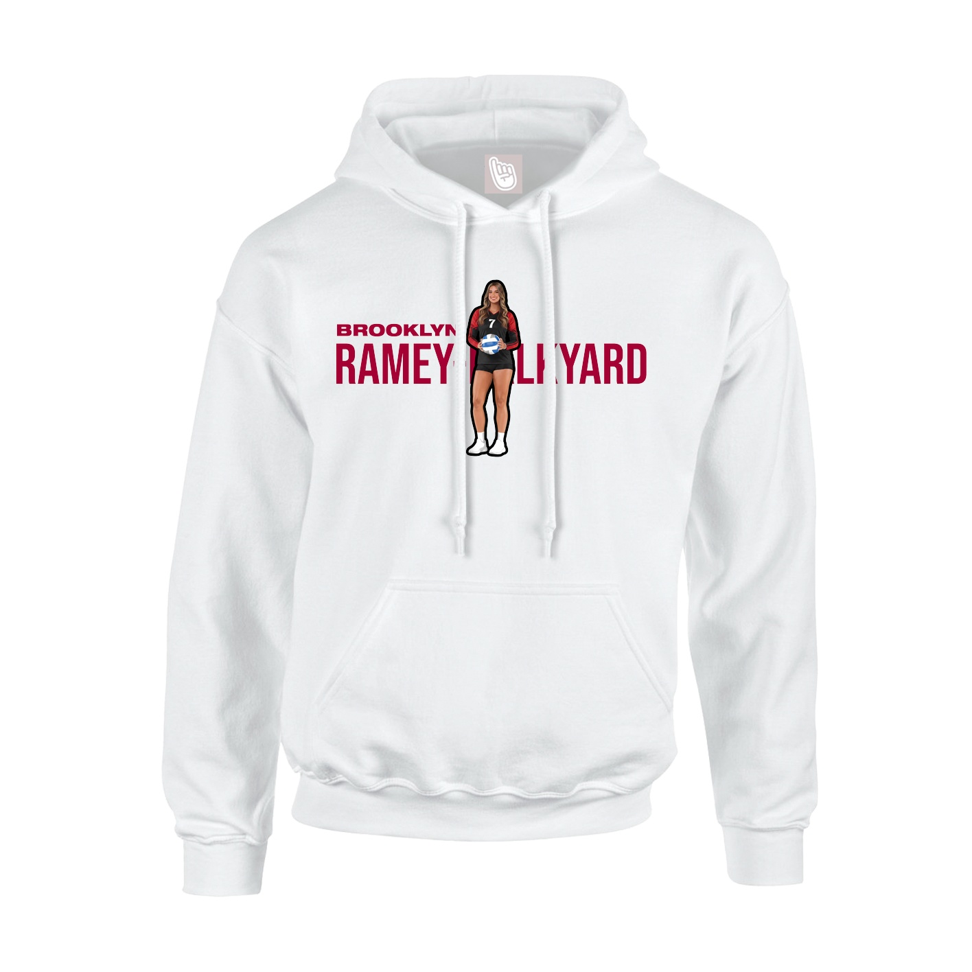 Youth Hoodie — Player Name in White