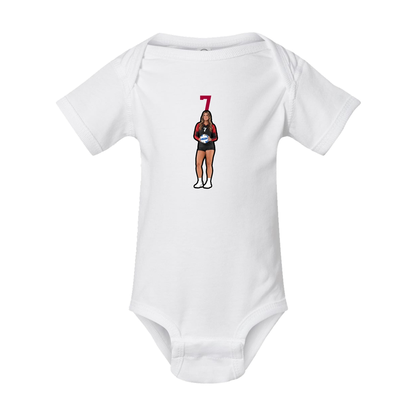 Baby Onesie — Number Top in White