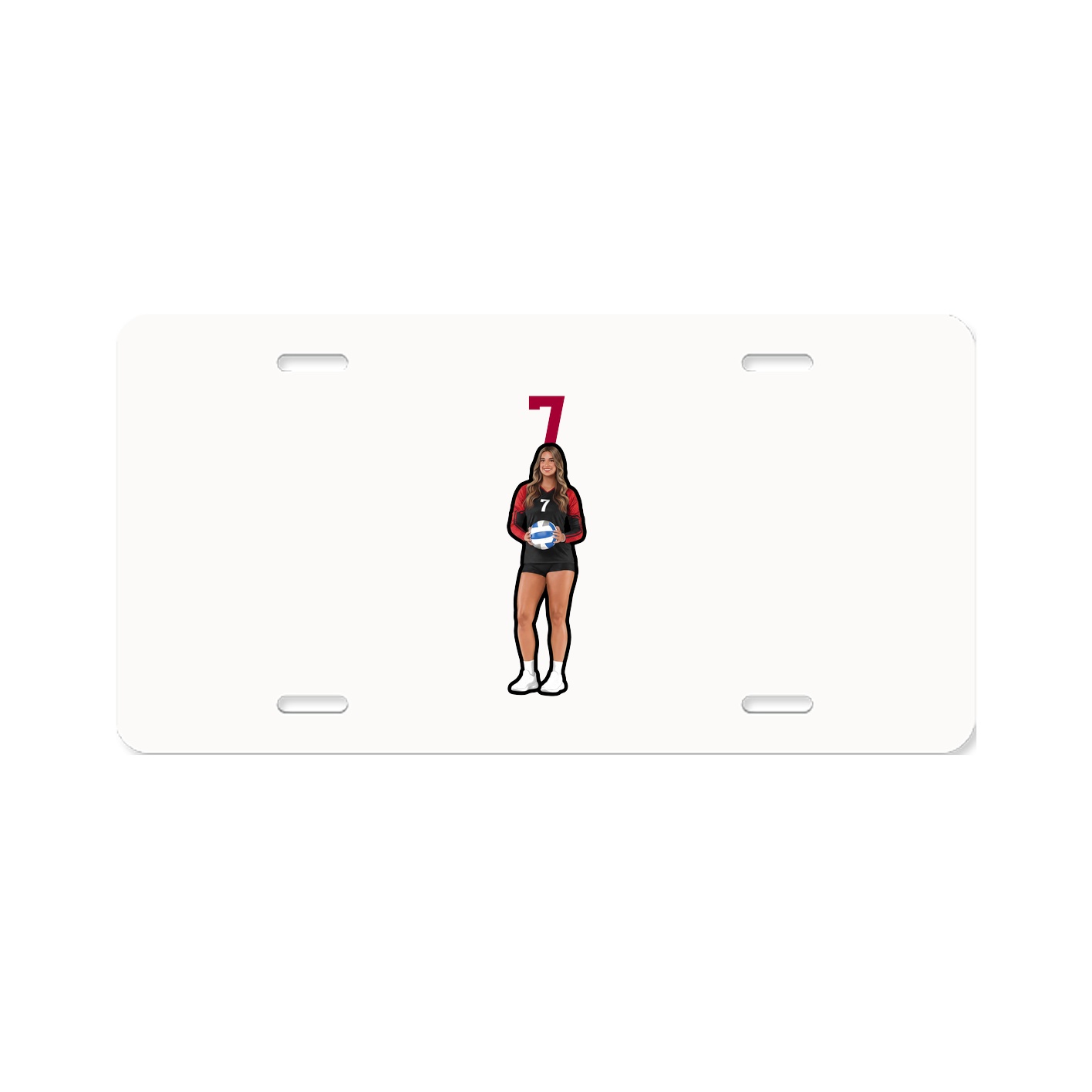 License Plate — Number Top in Classic