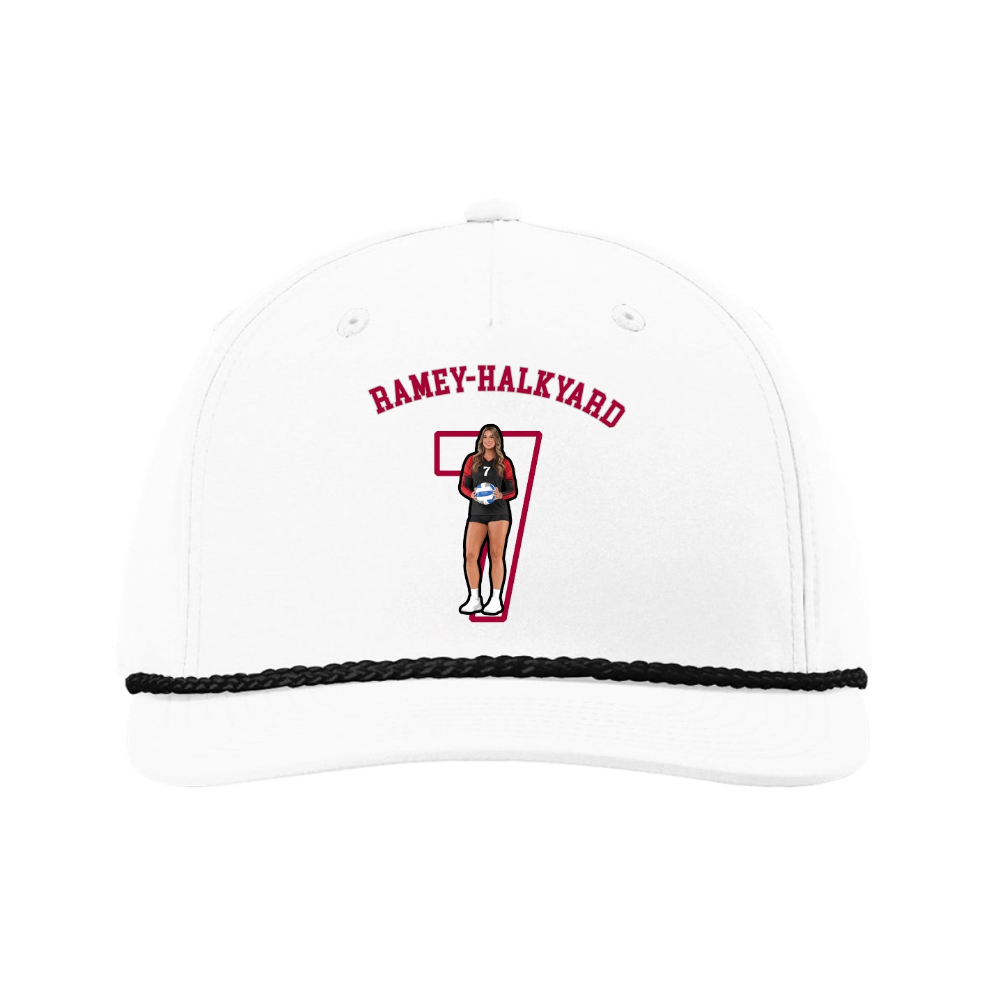 Five-Panel Classic Rope Cap — Shirsey Arch in White