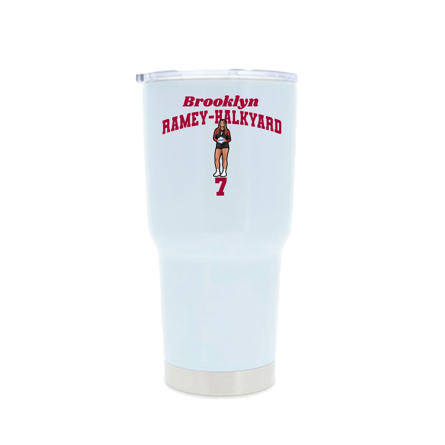 30oz Stainless Steel Tumbler — Signature Arch in White