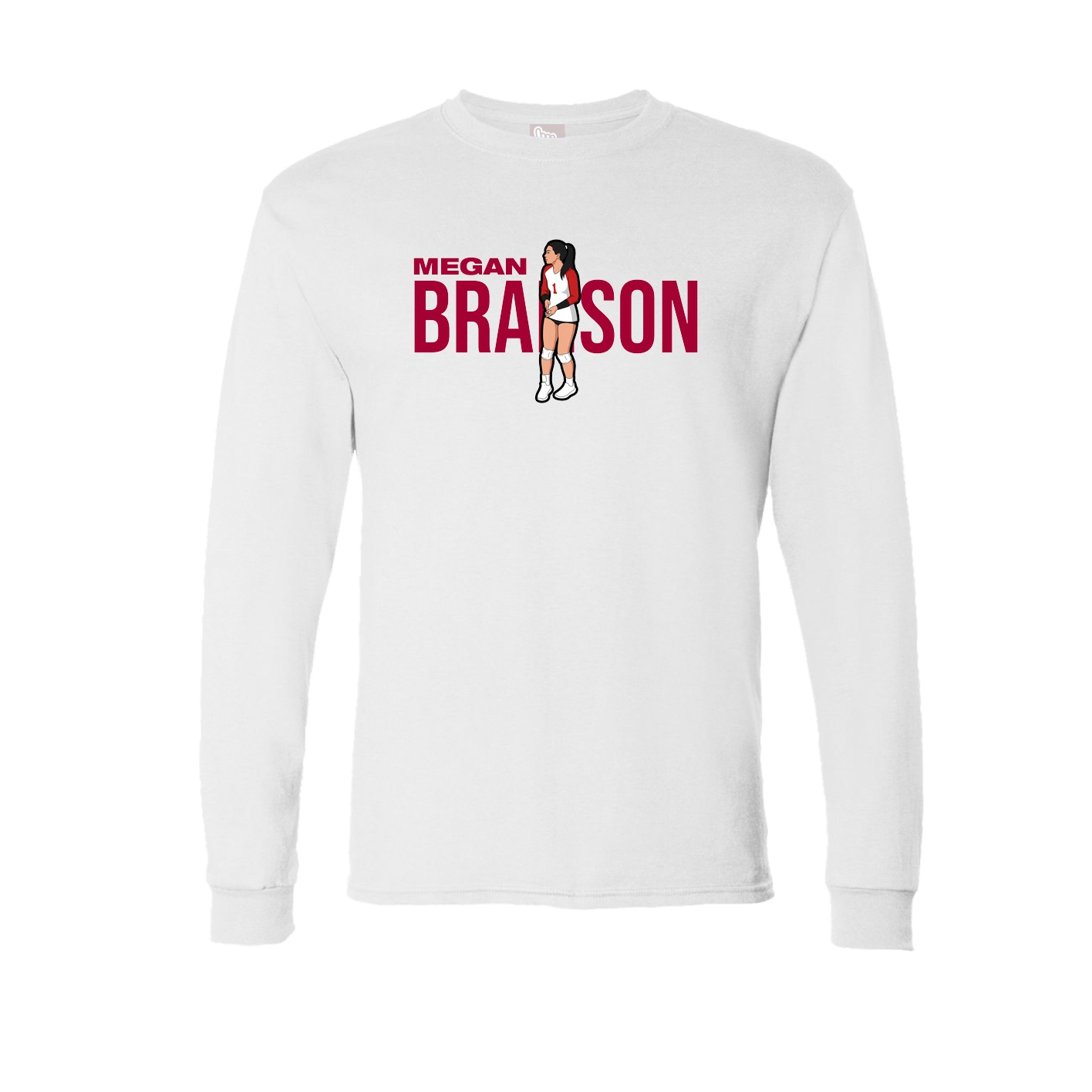 Long Sleeve Tee — Player Name in White